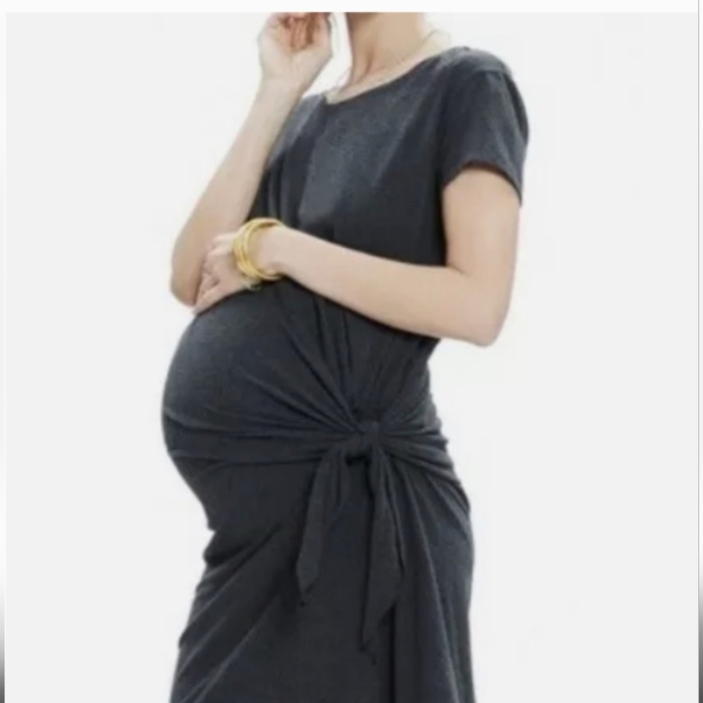 Hatch Thalia charcoal Side Tie Dress Size 3/Large